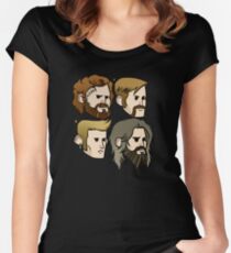 MASTODON cartoon quartet Women's Fitted Scoop T-Shirt