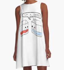 Milch Karton Einhörner A-Linien Kleid
