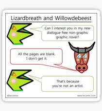 Dialogue free non-graphic graphic novel Sticker