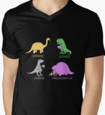 Funny Dinosaurs Men's V-Neck T-Shirt