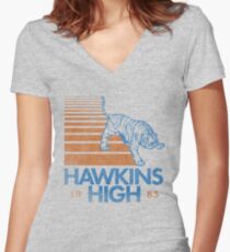 Hawkins High (Stranger Things) Women's Fitted V-Neck T-Shirt