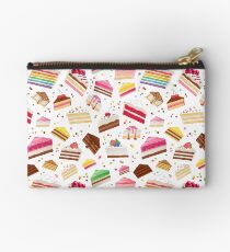 Colorful sweet cakes slices pattern. Studio Pouch