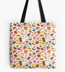 Assorted sweets colorful seamless background. Tote Bag