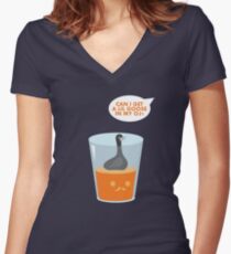 CAN I GET A LIL GOOSE IN MY OJ? Women's Fitted V-Neck T-Shirt