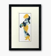 Character Inspired Silhouette Framed Print