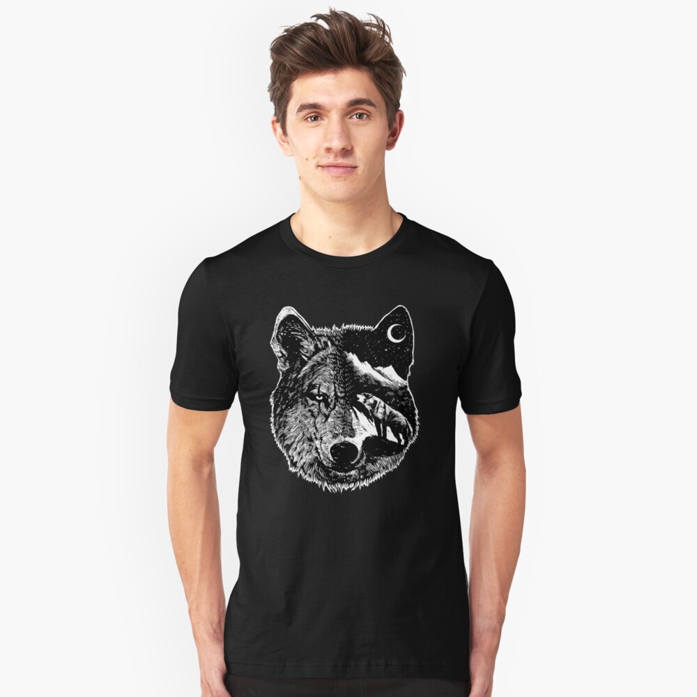 Night wolf Slim Fit T-Shirt