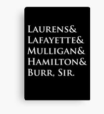 Hamilton Names Canvas Print