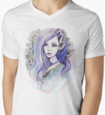 Purple hair Men's V-Neck T-Shirt