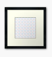 Koi and Swallow Pattern Framed Print