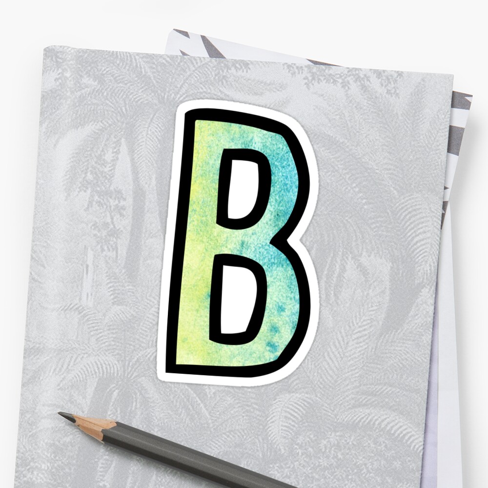 "Letter B" Sticker By ABSDesigns | Redbubble