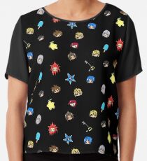 Kingdom Hearts Print Chiffon Top