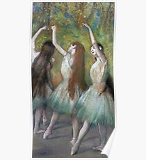 Edgar Degas - Green Dancers Poster