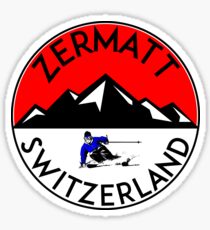 ZERMATT SWITZERLAND Mountain Skiing Ski Snowboard Snowboarding 3 Sticker