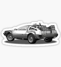 Time Travelling De Loreon Sticker