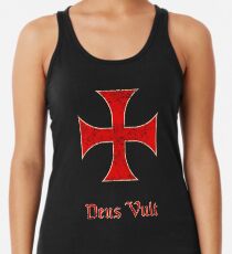Deus Vult Crusader Templar Cross Racerback Tank Top