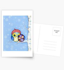 Owl in a Little Red Beret Postcards