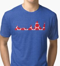 Red Polka Dot Mountain Profile Tri-blend T-Shirt