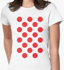 Red Polka Dot (King of the Mountains) Women's Fitted T-Shirt
