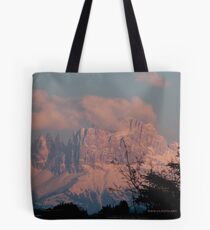 Pretty in Pink: Sunset on the Dolomites Tote Bag