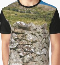 The stoned fence in the Ochil Hills, Central Scotland Graphic T-Shirt