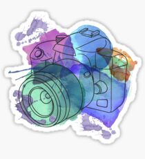 Watercolor Camera Sticker