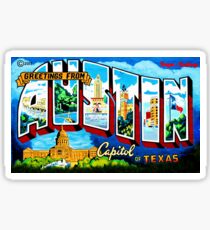 GREETING FROM AUSTIN BY JEFF BREWSTER Sticker