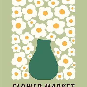 Flower market print, Chamomile, Daisy, Cottagecore decor, Posters  aesthetic, Museum poster, Floral art Poster for Sale by KristinityArt
