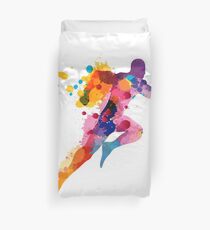 Funda nórdica Watercolor running man