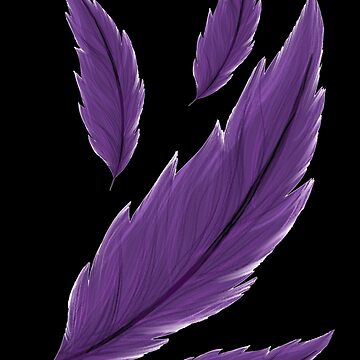 Stranded purple feathers of an exotic bird Metal Print for Sale by  NancyEle