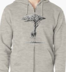 giraf tree Zipped Hoodie
