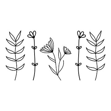 Simple flowers drawing Stock Illustration | Adobe Stock