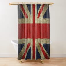Antique Faded Union Jack UK British Flag Duschvorhang