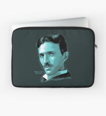 Nikola Tesla Portrait Science Electrical Laptop Sleeve