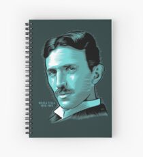 Nikola Tesla Portrait Science Electrical Spiral Notebook