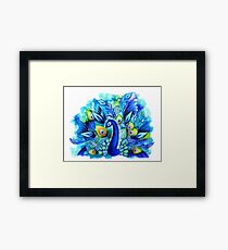 Peacock in Full Bloom Framed Print