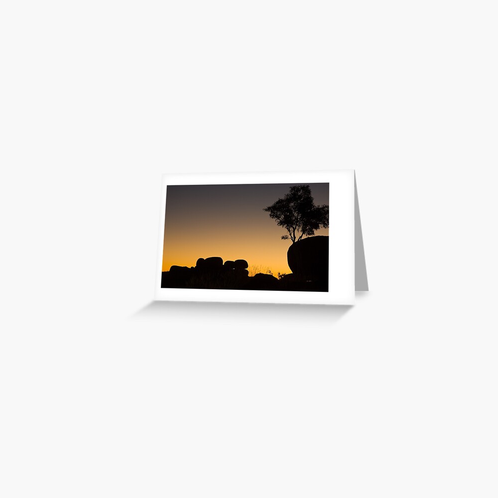 Marble Silhouettes - Devil's Marbles Conservation Reserve Greeting Card