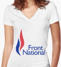 Front national Women's Fitted V-Neck T-Shirt