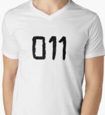 011 - Eleven Tattoo Design (Stranger Things) Men's V-Neck T-Shirt