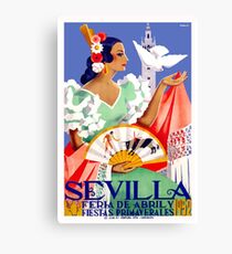 1952 Seville Spain April Fair Poster Canvas Print