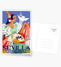 Postales 1952 Sevilla España Feria de Abril Póster