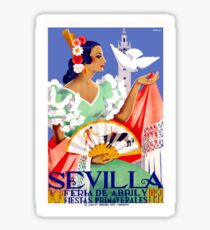 1952 Seville Spain April Fair Poster Sticker