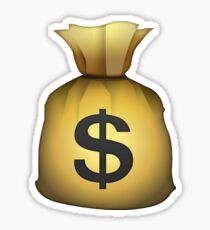 Dollar Emoji Stickers Redbubble - money bag emoji sticker