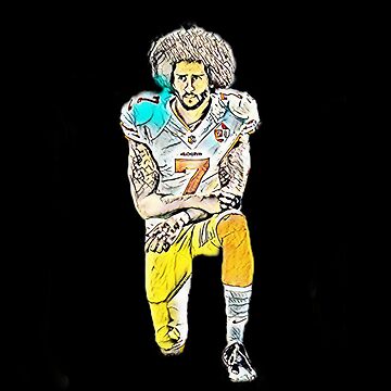 Colin kaepernick Kneeling Art Board Print for Sale by Djoness