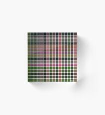 Pink Roses in Anzures 3 Plaid 2 Acrylic Block