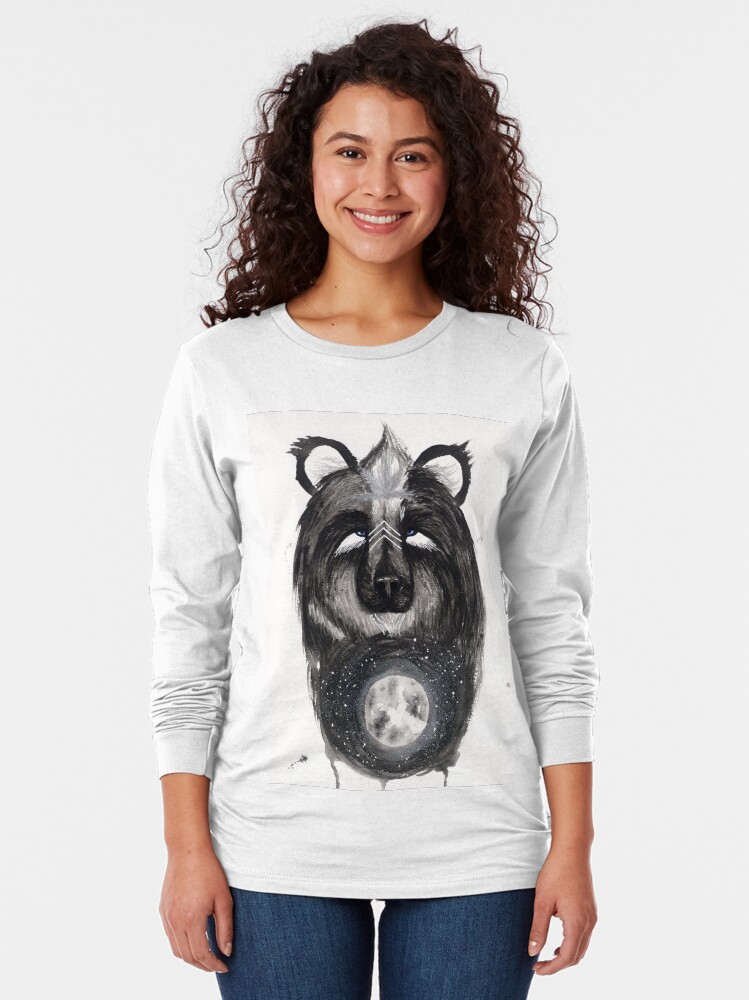 Alternate view of Selene the Moon Bear. Long Sleeve T-Shirt