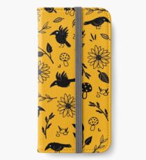 Krähen und Laub iPhone Flip-Case/Hülle/Klebefolie