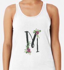 Camiseta con espalda nadadora Monograma M con corona floral