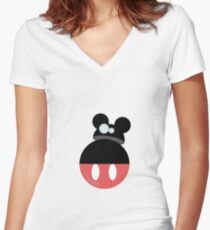 Mouse droid Women's Fitted V-Neck T-Shirt