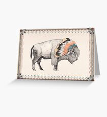 White Bison Greeting Card