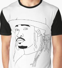 Future Hendrix black and white outline Graphic T-Shirt